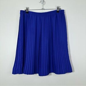 Banana Republic Blue Pleated Pull On Skirt Size L